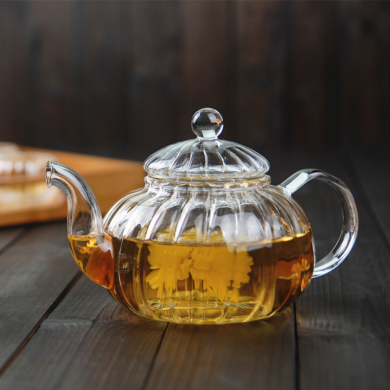 إبريق شاي زجاجي مخطط على شكل ق - مراجعة Herbal Wellness Products وسعره